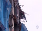 Laje de prédio em construção desaba e atinge carros e residências em SC