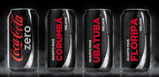 Latas de Coca-Cola zero trazem o nome de 100 destinos turísticos (Foto: Divulgação/Coca-Cola)