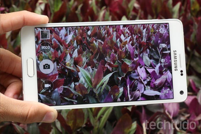 Interface da câmera do Galaxy Note 4 (Foto: Lucas Mendes/TechTudo)
