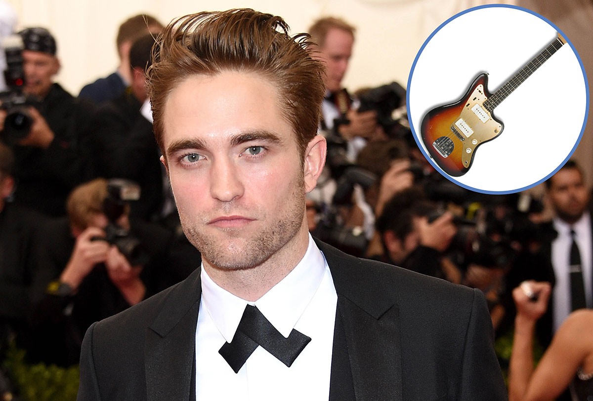 Robert Pattinson ganhou duas guitarras raras de Kristen Stewart (Foto: Getty Images / Reprodução)