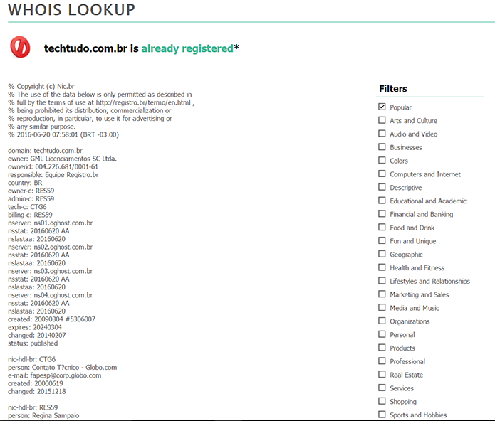 O www.WhoIs.net permite que você conheça os responsáveis pelo site (Foto: Reprodução/Filipe Garrett) (Foto: O www.WhoIs.net permite que você conheça os responsáveis pelo site (Foto: Reprodução/Filipe Garrett)) O www.WhoIs.net permite que você conheça os responsáveis pelo site (Foto: Reprodução/Filipe Garrett) (Foto: O www.WhoIs.net permite que você conheça os responsáveis pelo site (Foto: Reprodução/Filipe Garrett))