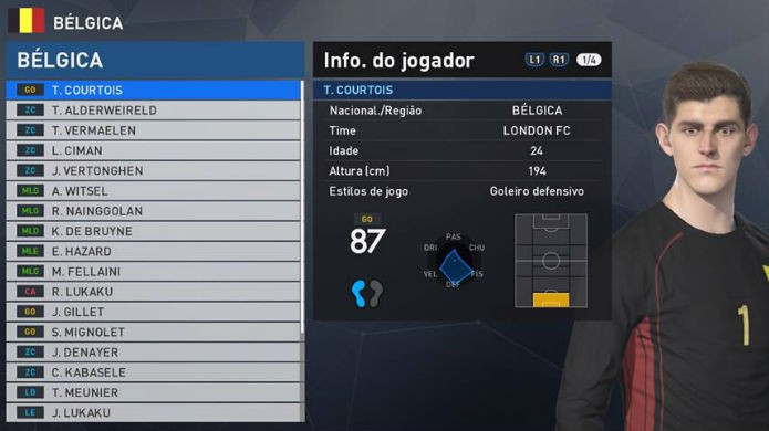 Courtois está entre os 10 melhores goleiros de PES 2017 (Foto: Reprodução/Thomas Schulze)