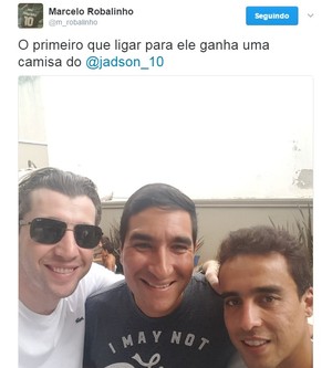 Após trollada em rede social, Jadson convida amigo para churrasco