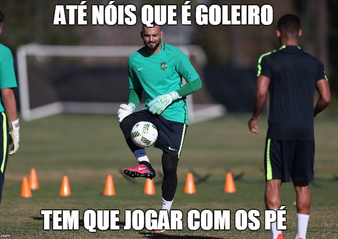 MEME SELEÇÃO - WEVERTON (Foto: GloboEsporte.com) MEME SELEÇÃO - WEVERTON (Foto: GloboEsporte.com)
