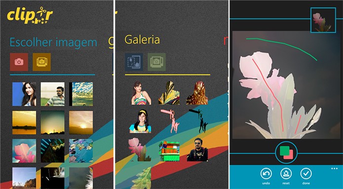 Clipr faz recorte e colagem com suas imagens de maneira fácil e intuitiva (Foto: Divulgação/Windows Phone Store)