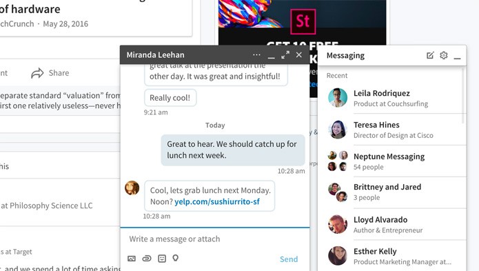 Novo app interno de mensagens (Foto: Reprodução/Mashable)