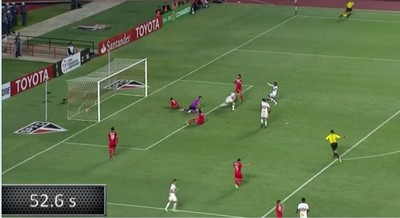 Cronômetro posse de bola gol São Paulo Toluca-MEX (Foto: Reprodução SporTV)