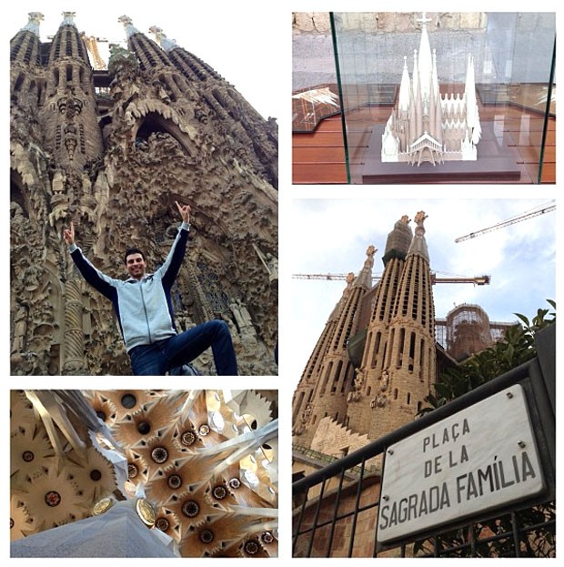 Borges da Seleção brasileira de handebol na Sagrada Família Espanha (Foto: Reprodução / Instagram)