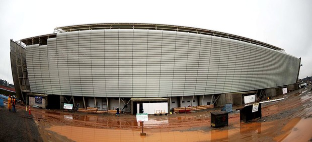 obras acabamento estádio Itaquerão Corinthians (Foto: Marcos Ribolli / Globoesporte.com)