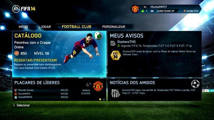 Fifa 14: aprenda a desbloquear e jogar com a seleção da Adidas (Foto: Reprodução/Murilo Molina)
