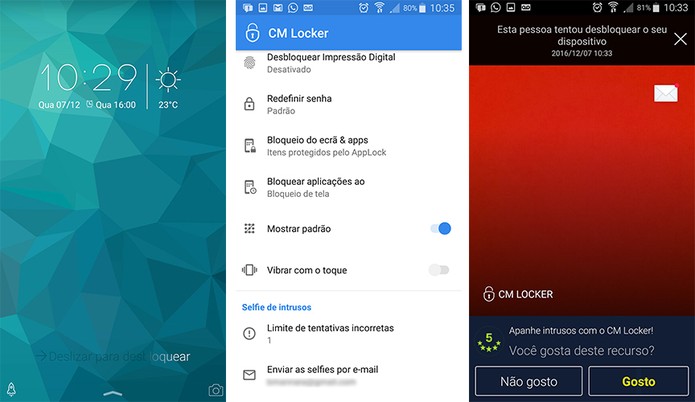 Aplicativo CM Locker cria um álbum com intrusos no celular (Foto: Reprodução/Barbara Mannara)