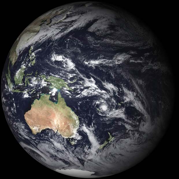 Oceania é vulnerável à mudança climática, dizem especialistas (Foto: Digital Typhoon, National Institute of Informatics)