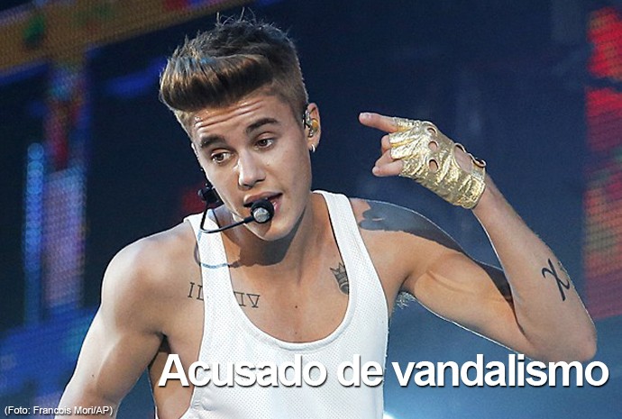 Bieber acusado de vandalismo