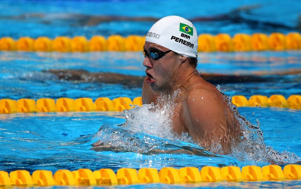 Thiago Pereira, da natação, no Mundial de Barcelona (Foto: Satiro Sodré / SS Press)