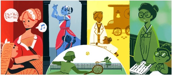 Ilustrações reúnem Doodles individuais exibidos em anos anteriores (Foto: Divulgação/Google)