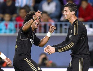 cristiano ronaldo marcelo real madrid x malaga (Foto: EFE)