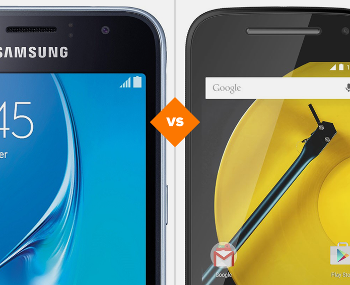 Galaxy J1 e Moto E 2: veja o comparativo de ficha técnica (Foto: Arte/TechTudo) Galaxy J1 e Moto E 2: veja o comparativo de ficha técnica (Foto: Arte/TechTudo)