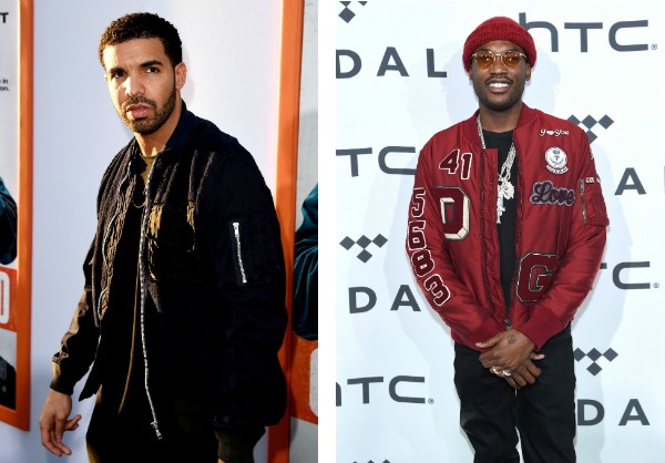 Os cantores Drake e Meek Mill (Foto: Getty Images)