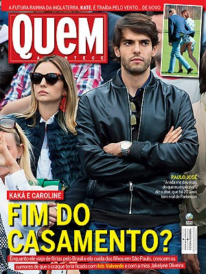 Revista QUEM desta semana traz todos os detalhes da crise no casamento de Kaká e Carol Célico (Foto: Revista QUEM)