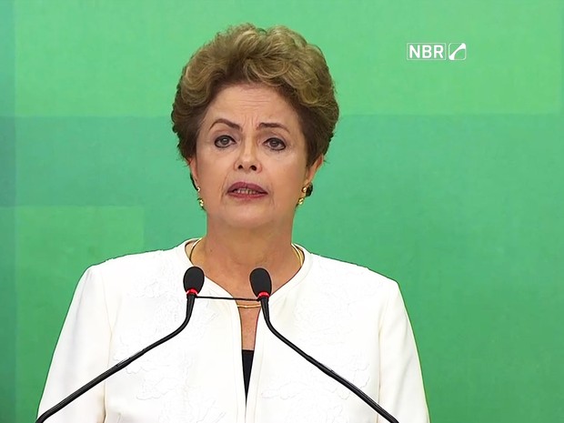 Dilma fala sobre abertura de processo de impeachment (Foto: Reprodução/NBR)