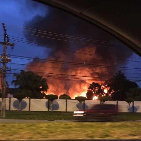 Incêndio nos Estúdios Globo (Foto: .)