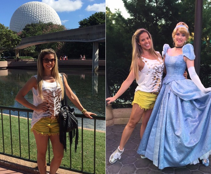 Raquel Guarini tem um dia de princesa na Disney (Foto: Arquivo Pessoal)