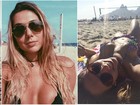 Carolina Portaluppi aponta modelo de biquíni que é sua aposta para o verão