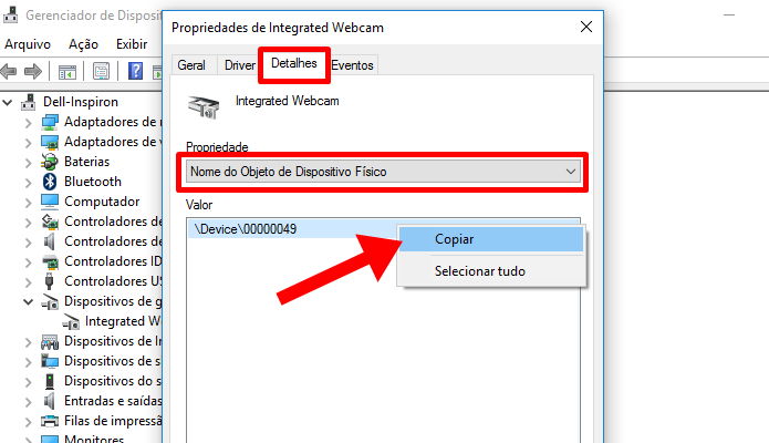 Copie o nome da webcam (Foto: Reprodução/Paulo Alves)