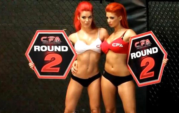 Ring girls do evento de MMA CFA (Foto: Reprodução / Youtube)