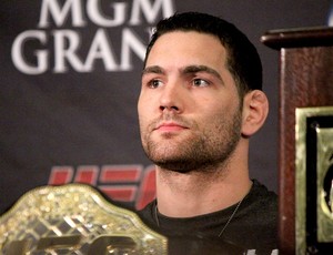 Chris Weidman coletiva UFC Las Vegas (Foto: Evelyn Rodrigues)