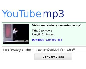 Serviço permite converter vídeo para o formato MP3 apenas ao colocar o link em site (Foto: Reprodução)