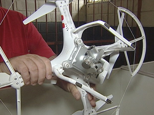 Drone Uberaba mulher susto disco voador (Foto: Reproduo/ TV Integrao)