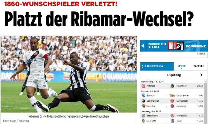 Ribamar (Foto: Reprodução / Bild) Ribamar (Foto: Reprodução / Bild)