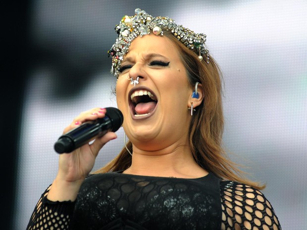 Alice Caymmi recebe Eumir Deodato no Palco Sunset do Rock in Rio (Foto: Alexandre Durão/G1)