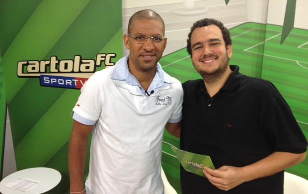 Djalminha e Rafael Cavalieri, Programa do Cartola (Foto: Divulgação / Sportv)