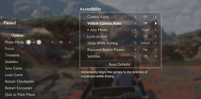 Uncharted 4 oferece diversas opções de acessibilidade (Foto: Reprodução/YouTube)
