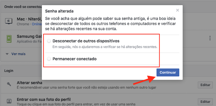 Tela de confirmação para alteração de senha do Facebook (Foto: Reprodução/Marvin Costa) Tela de confirmação para alteração de senha do Facebook (Foto: Reprodução/Marvin Costa)