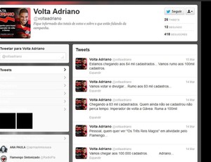 twitter adriano site volta flamengo (Foto: Reprodução)