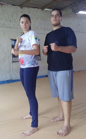 Taís Oliveira e Philip Izidorio, atletas acreanos de Taekwondo (Foto: Taís Oliveira/ arquivo pessoal)