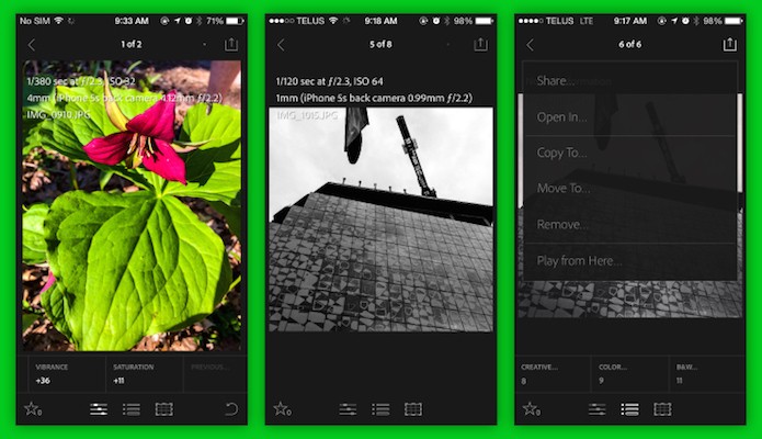Adobe lançou uma versão do Lightroom mobile especifica para o iPhone (Foto: Reprodução/TechCrunch)
