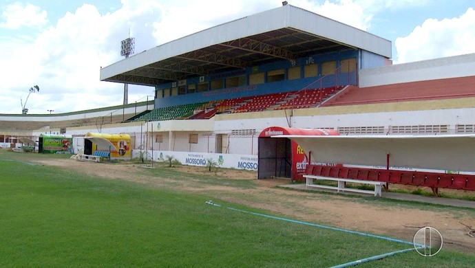 RN - Estádio Nogueirão, em Mossoró (Foto: Reprodução/Inter TV Cabugi)
