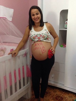 Meire Elen já está com o parto de Ana Cecília marcado (Foto: Arquivo Pessoal)