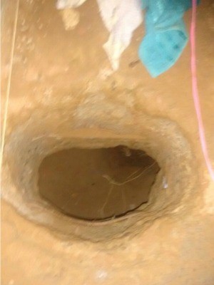 Túnel de cinco metros foi encontrado na Casa de Detenção (CDA) de Ariquemes, RO (Foto: Agentes Penitenciários/Divulgação)