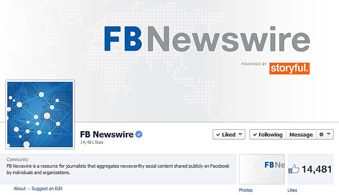 O Newswire é o novo produto lançado pelo Facebook para mapear conteúdo em tempo real (Foto: Reprodução/Karla Soares)