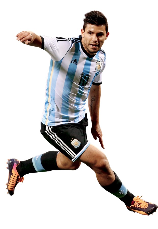 Artilheiro Sergio Kun Agüero (Foto: AFP PHOTO / JUAN MABROMATA)