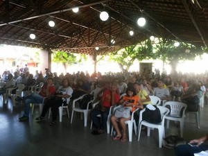 Assembleia dos professores da UFPI (Foto: Jullyane Teixeira/Arquivo Pessoal)