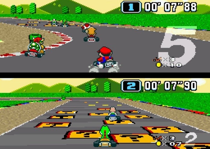 Melhores jogos de corridas do SNES: Super Mario Kart (Fonte: Reprodução/nintendolife.com)