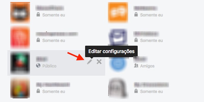 Acesso para configurações de um aplicativo ou jogo vinculado a uma conta do Facebook (Foto: Reprodução/Marvin Costa) Acesso para configurações de um aplicativo ou jogo vinculado a uma conta do Facebook (Foto: Reprodução/Marvin Costa)