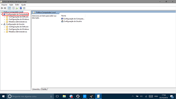 Clique em Configurações do Computador para começar a desativar o Windows Ink (Foto: Reprodução/Elson de Souza)