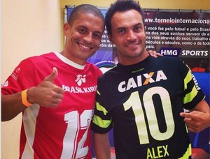 Alex encontra Falcão no Torneio Internacional de São José dos Pinhais-PR (Foto: Reprodução/ Instagram)
